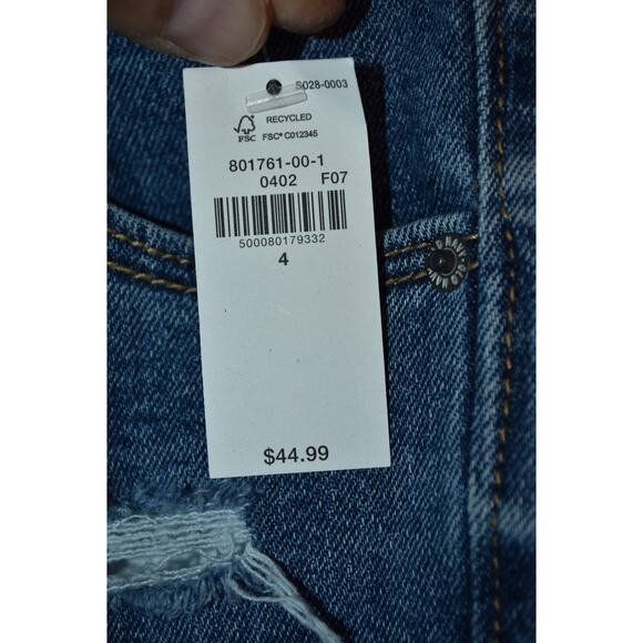 NEW Old Navy Women's 4 Mid-Rise Rockstar Super Skinny Denim Jeans Distressed NWT - Picture 7 of 9